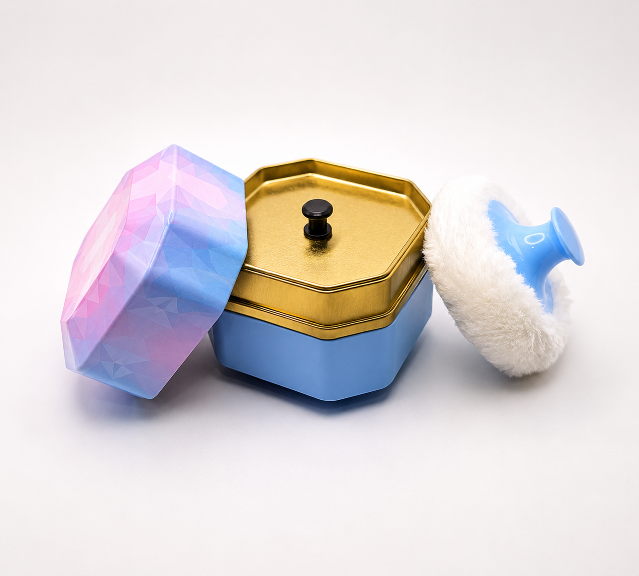 Dry Powder Puff Set